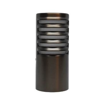 Lumien Accessory, Brass Micro Path Light Bollard Cap Cover, (3) 100 Louvered