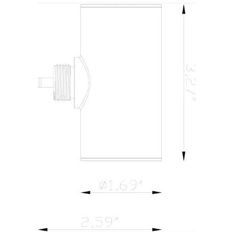 Lumien Accessory, Large, Quick Connect Bollard T-Mount
