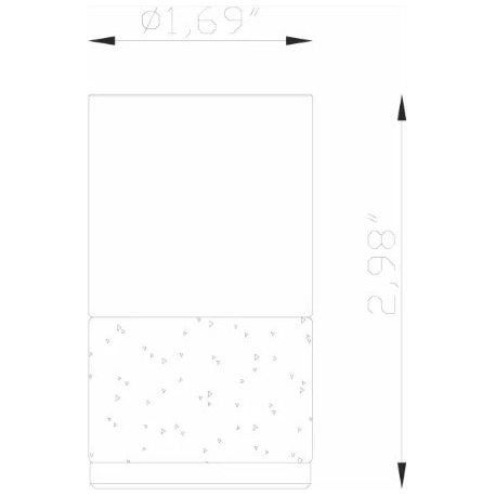 Lumien Accessory. Brass Micro Bollard Component, 360 Frosted with Brass Topper