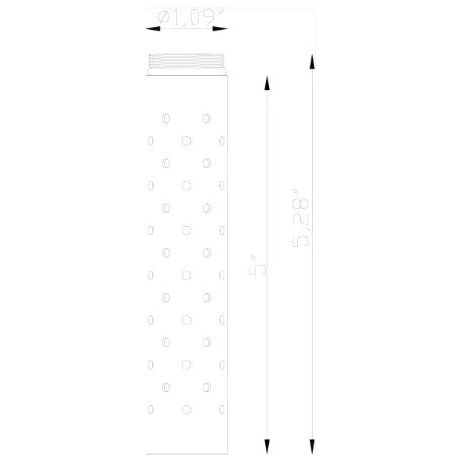 Lumien Nano, Shroud, Extra-Long Perforated Shroud Only, 5"