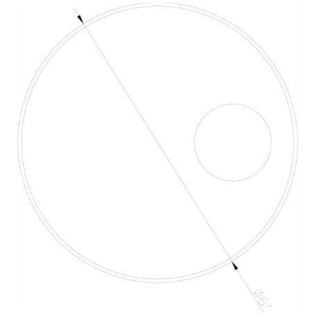 Lumien Accessory, Micro Light 6" Ground Cover Plate, Single Offset Hole