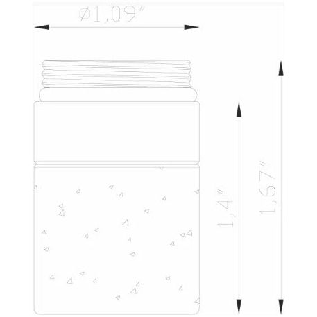 Lumien Accessory. Brass Nano Bollard Component, 360 Frosted with No Topper