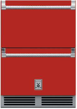 Hestan 24-Inch 5.2 Cu. Ft. Outdoor Rated Refrigerator and Freezer Drawer with Lock