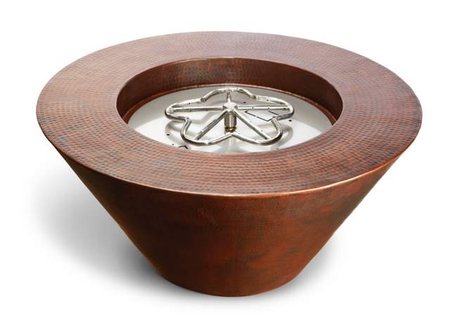 HPC Mesa Hammerd Copper Bowl Torpedo Burner Outdoor Gas Firepit - TOR-MESA32-EI