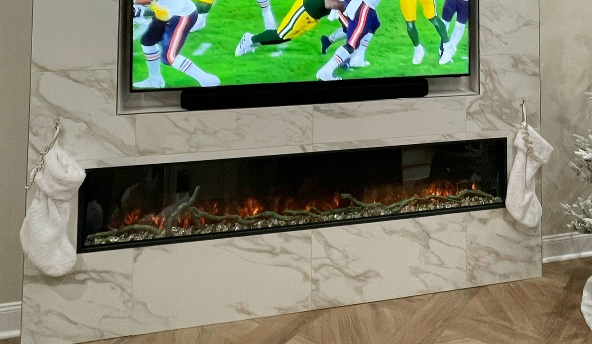 Modern Flames Landscape Pro Slim 80 Inch Built-In Electric Fireplace Recessed Linear Firebox