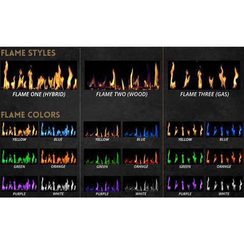 Modern Flames Orion Multi 100" Virtual Fireplace Recessed Mount