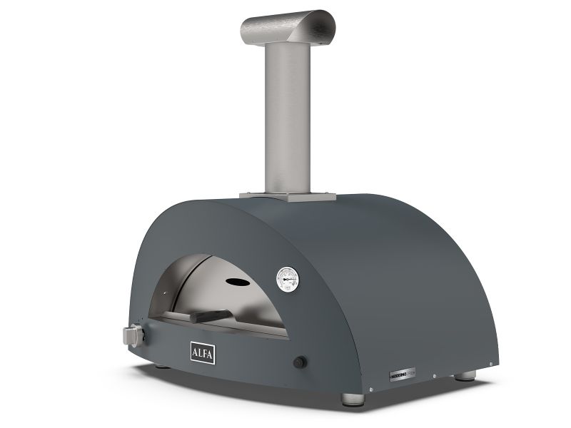 Alfa Moderno 2 Pizze 38-Inch Gas Pizza Oven - Anthracite Grey