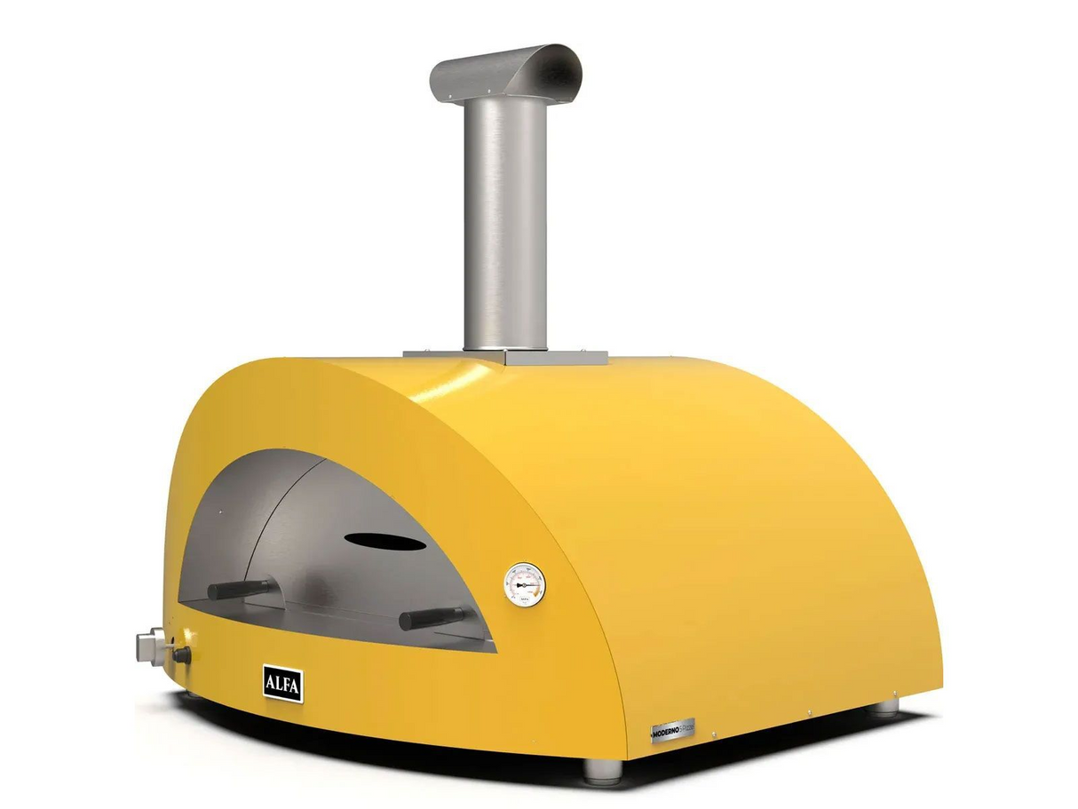 Alfa Moderno 5 Pizze 47-Inch Countertop Gas Pizza Oven - Imperial Yellow