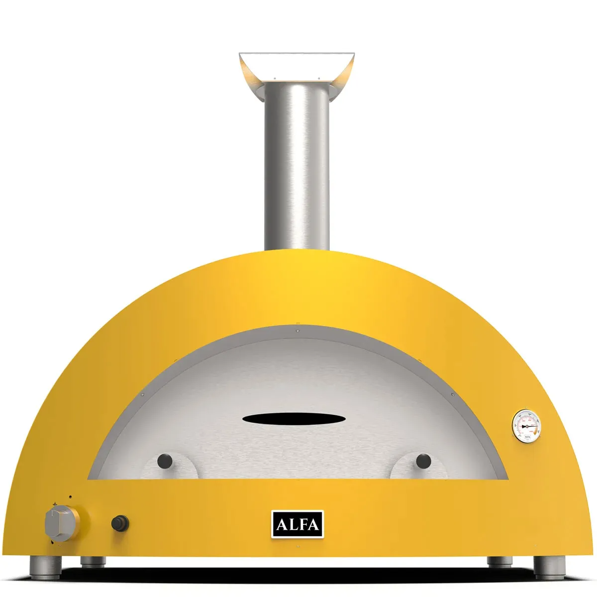 Alfa Moderno 5 Pizze Gas Hybrid Countertop Outdoor Pizza Oven - Fire Yellow