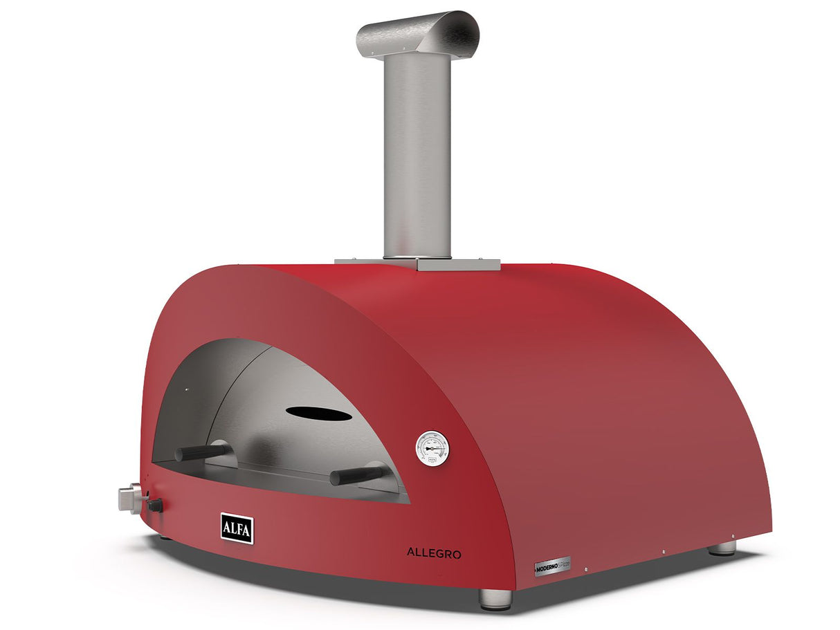 Alfa Moderno 5 Pizze 47-Inch Gas Pizza Oven - Ruby Red