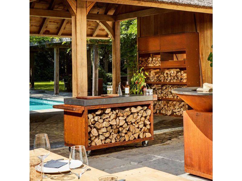 Ofyr Mise en Place Table Corten 135 PRO Dark Grey Ceramic