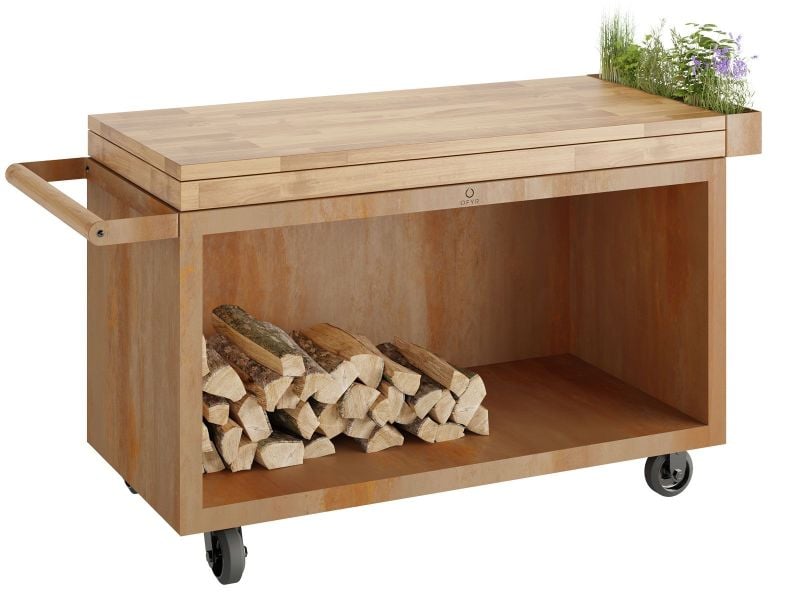 Ofyr Mise en Place Table Corten 135 PRO Teak Wood