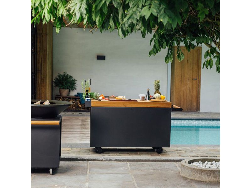 Ofyr Mise en Place Table Black 135 PRO Teak Wood