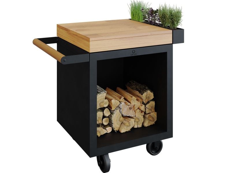 Ofyr Mise en Place Table Black 65 PRO Teak Wood