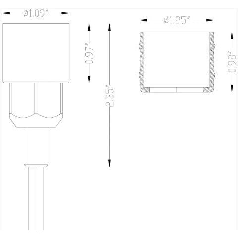 Lumien Brass Small Nano Module, 2 Watts, 186 Lumens, 10-15V, 30 Beam Spread, 3000K, Antique Finish
