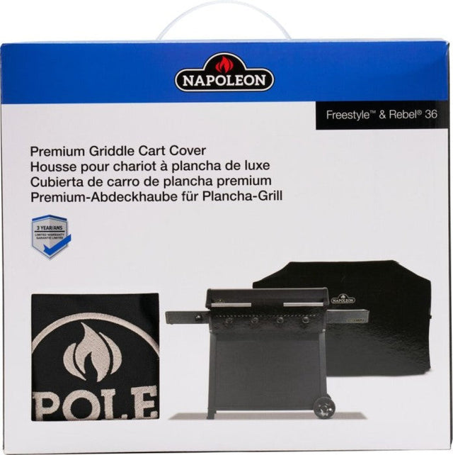 Napoleon GACV001 cover packaging identifying Freestyle 36-inch griddle fit