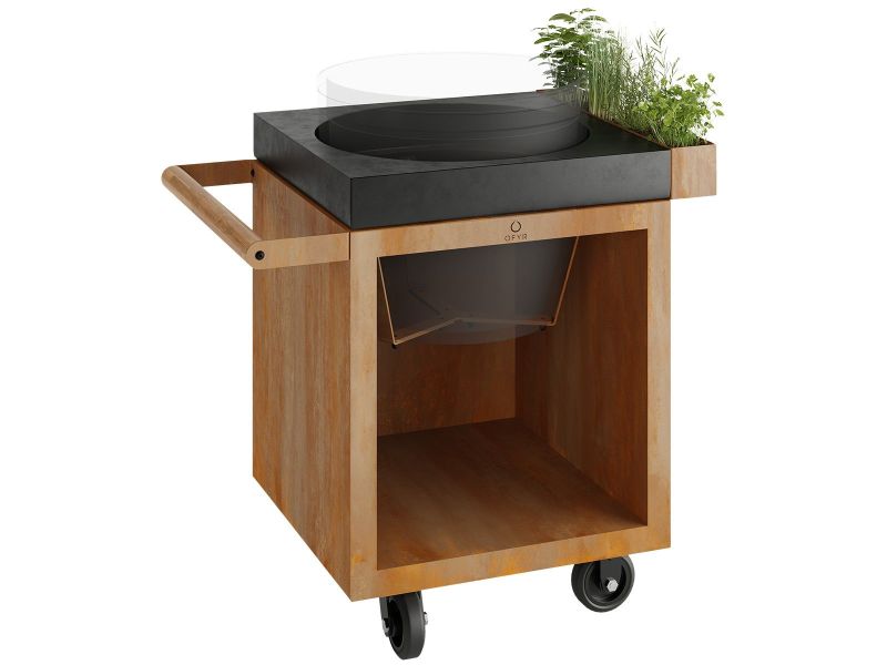 Ofyr Kamado Table Corten 65 PRO Concrete BGE
