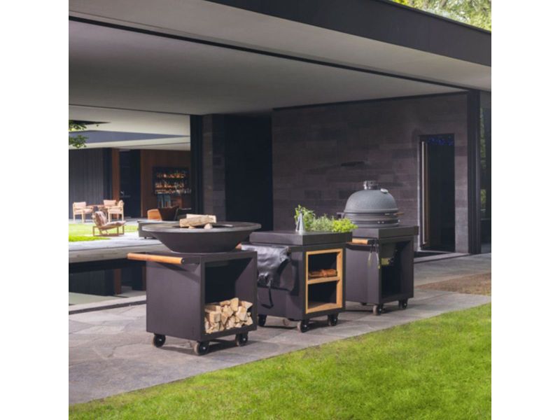 Ofyr Kamado Table Black 65 PRO Concrete