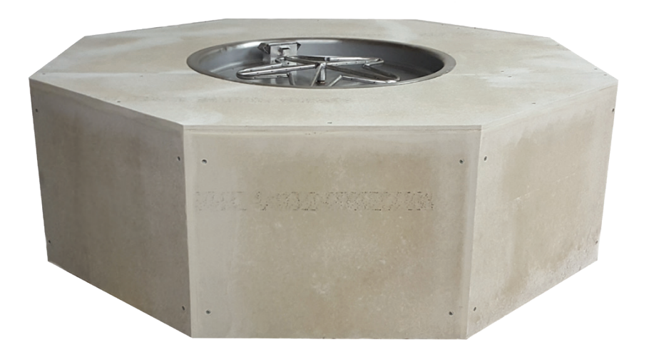 HPC 45 Inch Octagon Match Lit Ignition Outdoor Gas Firepit - U45O/MLFPK25CEK