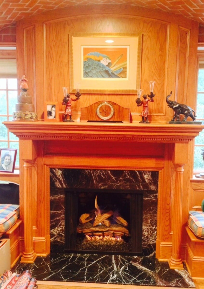 Real Fyre Mountain Crest Oak Gas Log Set with 3-Tiered G31 Burner System