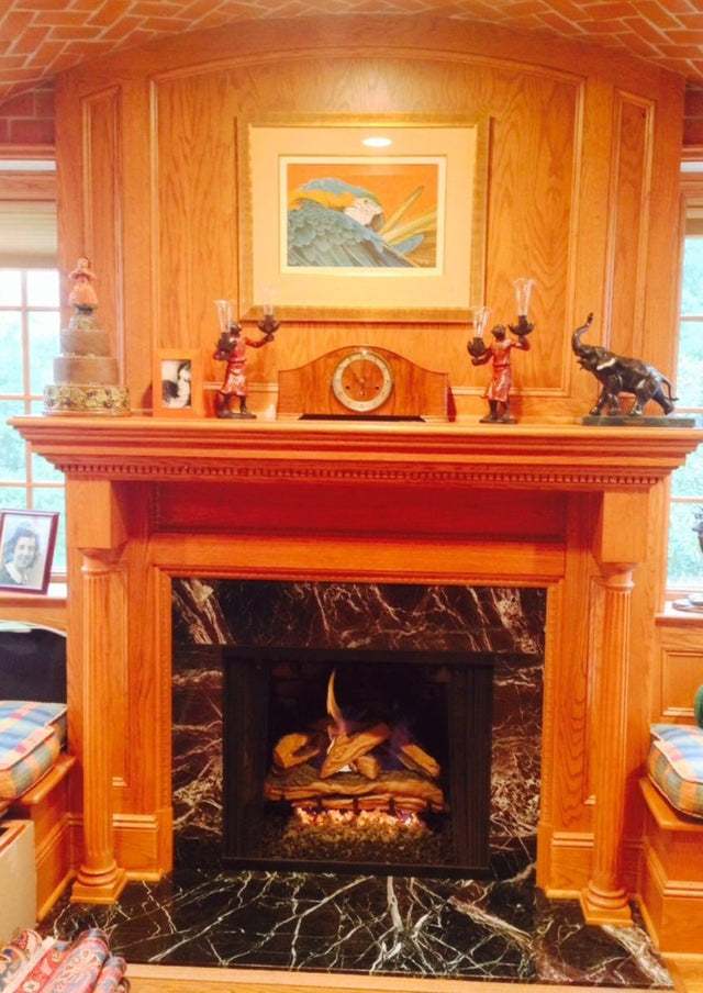 Real Fyre Charred Angel Oak Log Set with G46 ANSI Certified Burner System