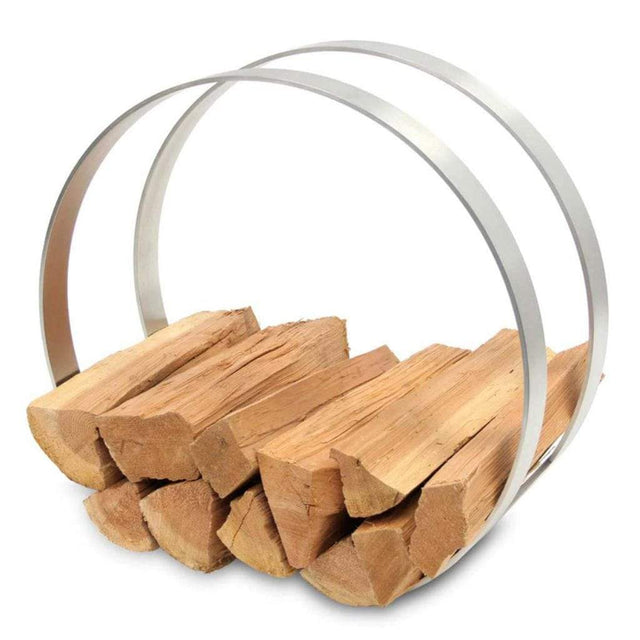 Pilgrim - 24" Stainless Steel Modern Wood Holder