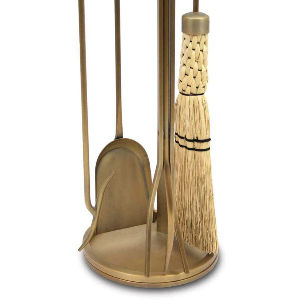 Pilgrim - 29"4-Piece Burnished Brass Mid Century Tool Set