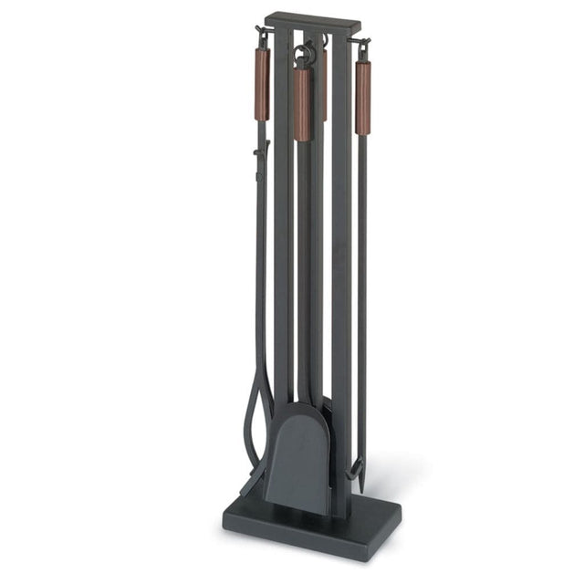 Pilgrim - 32" 4-Piece Burnished Bronze Handles Contemporary Tool Set