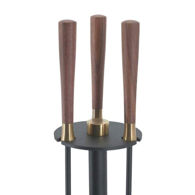 Pilgrim - 34" 4-Piece New Haven Walnut Handle Tool Set Brass