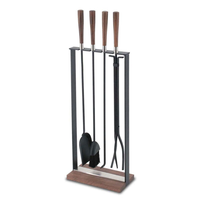 Pilgrim - 35" 4-Piece Hampton Walnut Handle Tool Set Soft Nickel