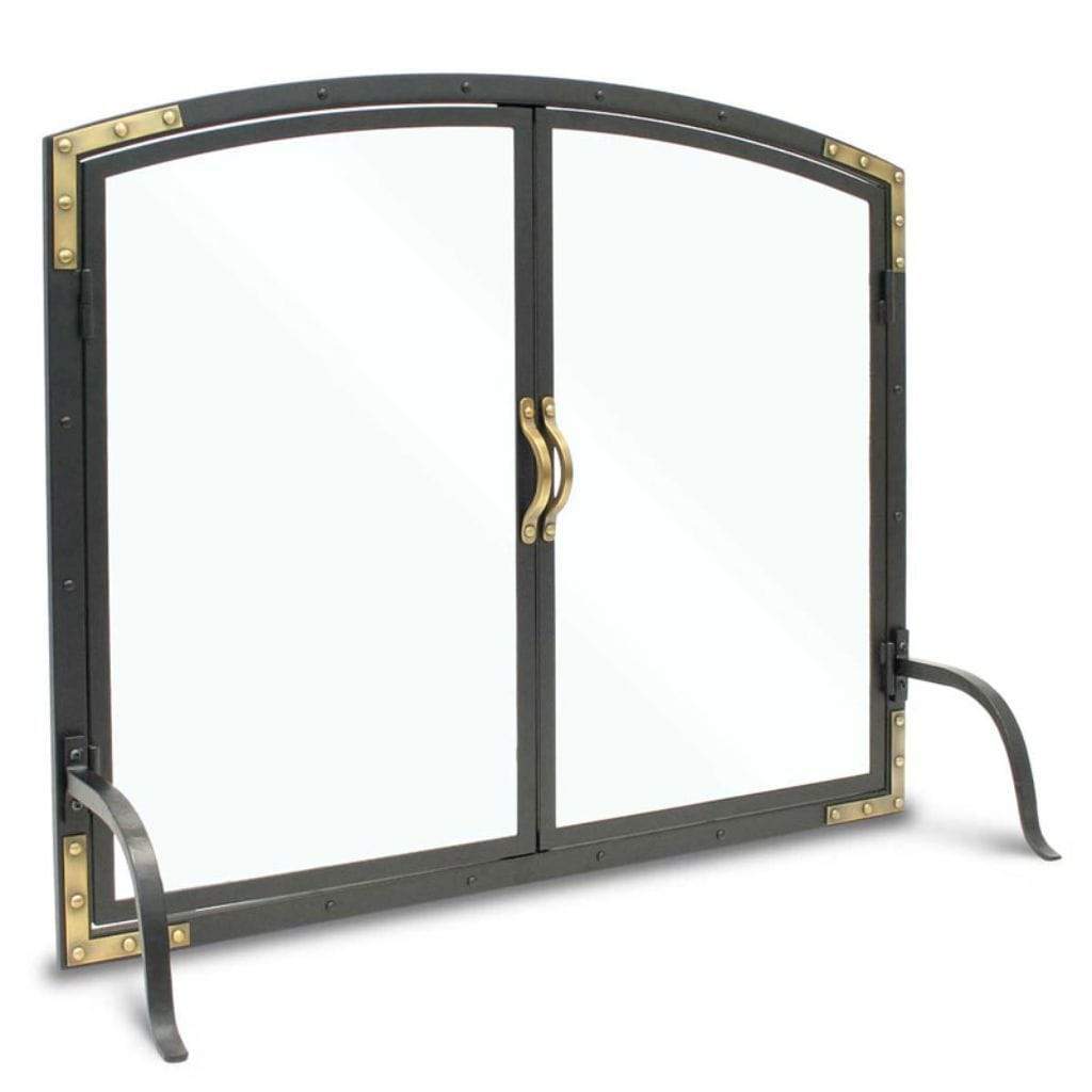 Pilgrim - 39" Black Refined Rivet Glass Door
