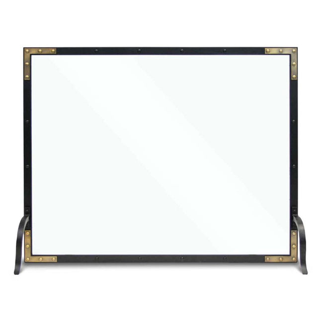Pilgrim - 39" Black Refined Rivet Single Panel Glass