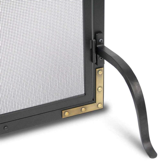 Pilgrim - 39" Black Refined Rivet Single Panel Mesh Screen