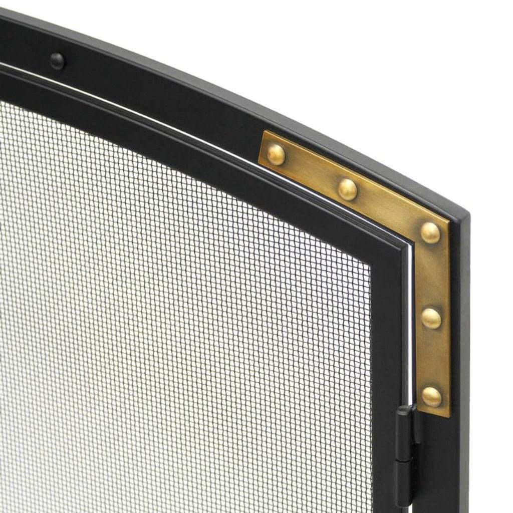 Pilgrim - 39" Black Refined Rivet Single Panel Mesh Screen