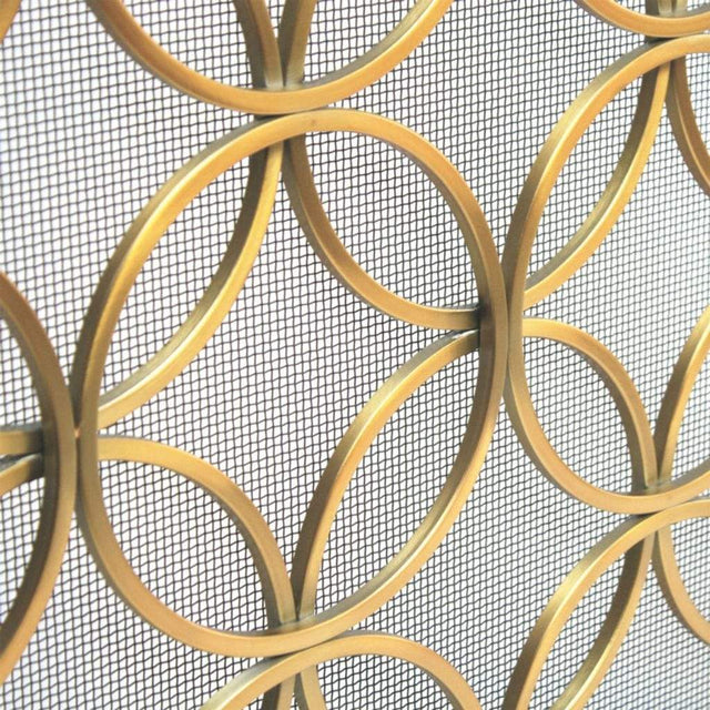 Pilgrim Bedford fireplace screen, burnished brass, view 2