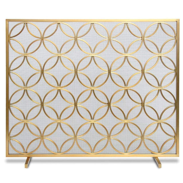 Pilgrim Bedford fireplace screen, burnished brass