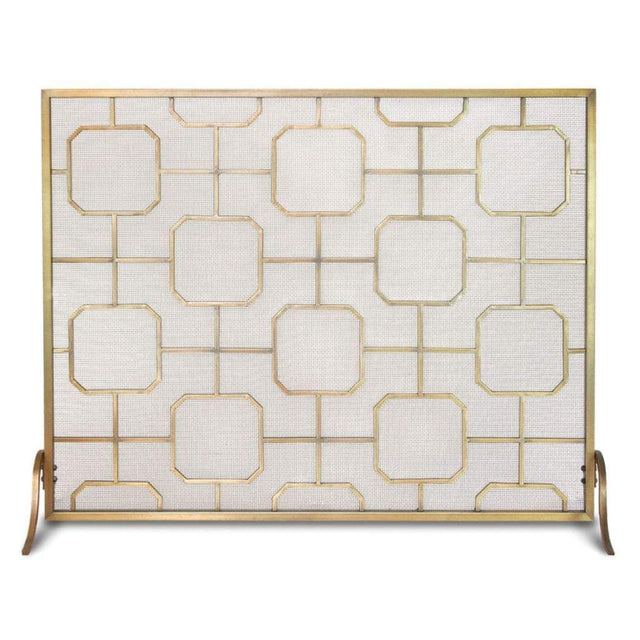 Pilgrim Madison fireplace screen, burnished brass