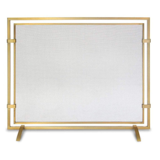 Pilgrim Sinclair fireplace screen, burnished brass