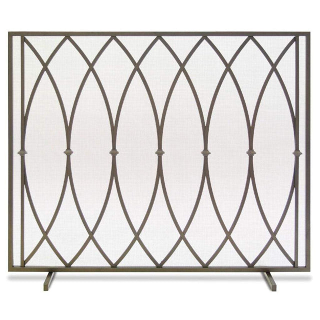 Pilgrim Addison fireplace screen, burnished bronze