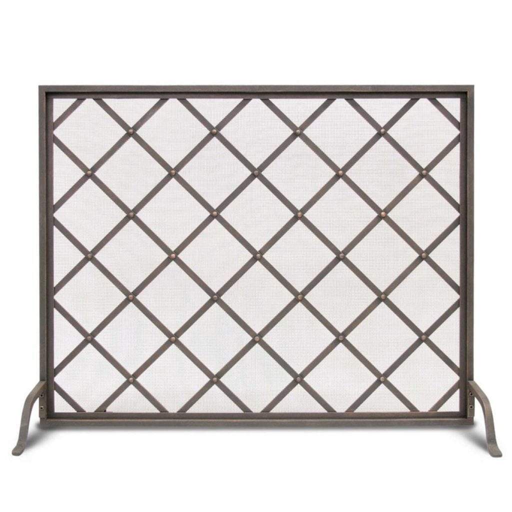Pilgrim - 39" Distressed Bronze Iron Weave Single Panel