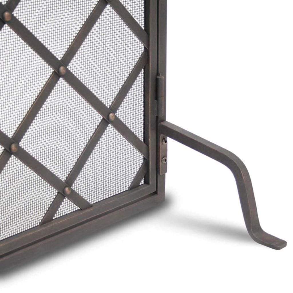 Pilgrim - 42" Distressed Bronze Iron Weave Door Screen