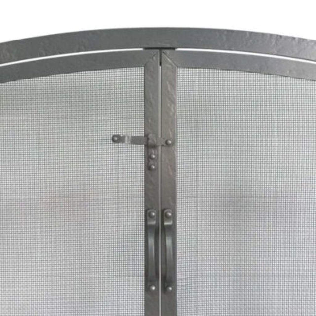 Pilgrim 42 in. Forged Iron Arched Operable Door Screen, view 3