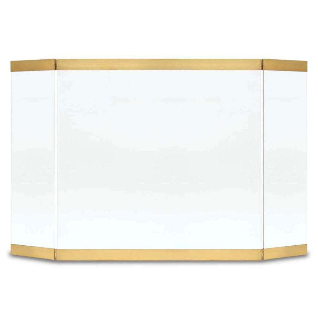 Pilgrim - 46" Burnished Brass Modern Glass Tri Panel