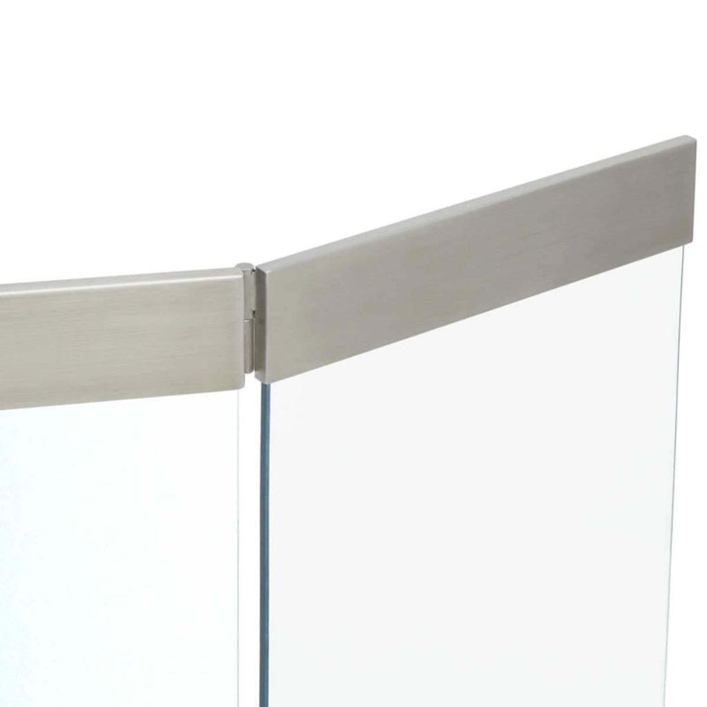 Pilgrim - 46" Stainless Steel Modern Glass Tri Panel