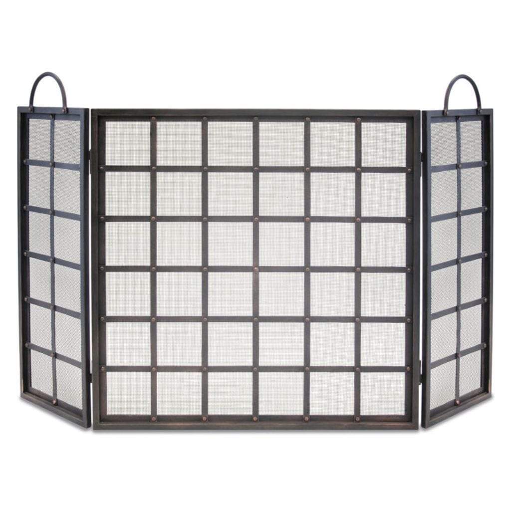 Pilgrim - 52" Distressed Bronze Manor 3 Panel Folding Screen