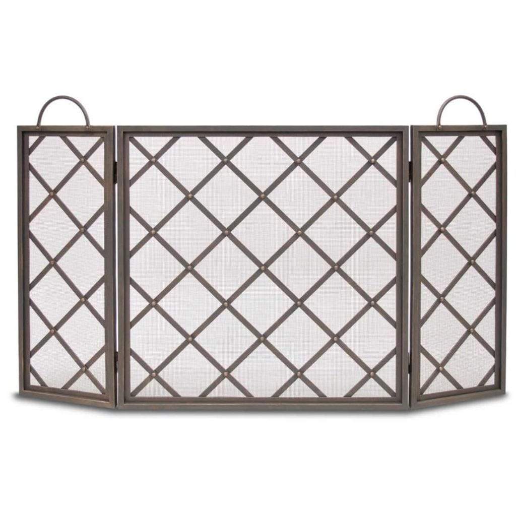 Pilgrim - 54" Distressed Bronze Iron Weave Tri Panel