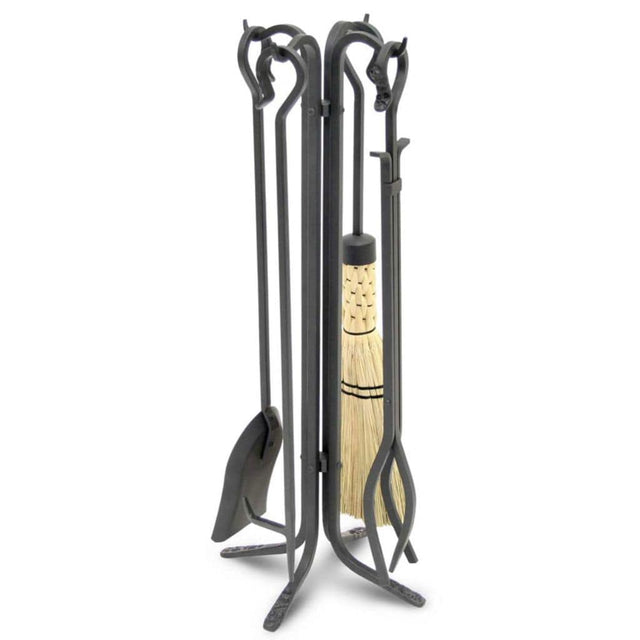 Pilgrim - Black Forged Hearth TS with Corn Broom