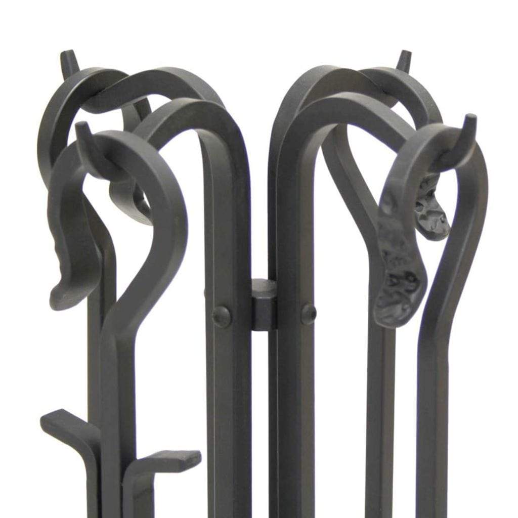 Pilgrim - Black Forged Hearth TS with Corn Broom