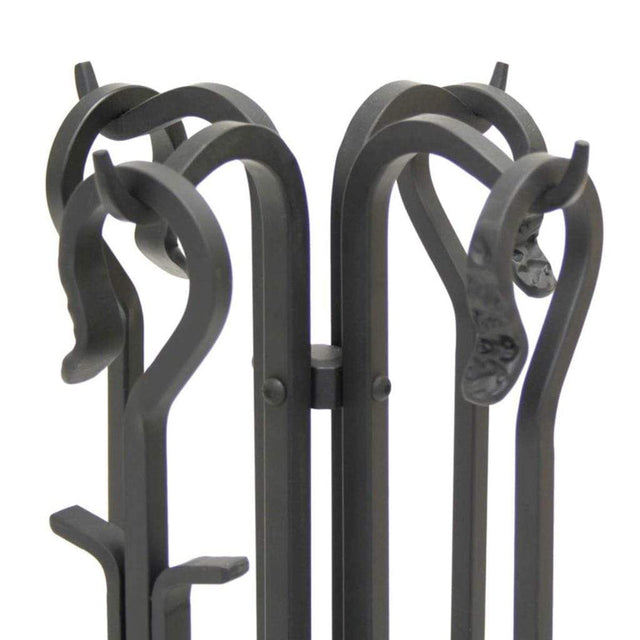 Pilgrim - Black Forged Hearth TS with Corn Broom