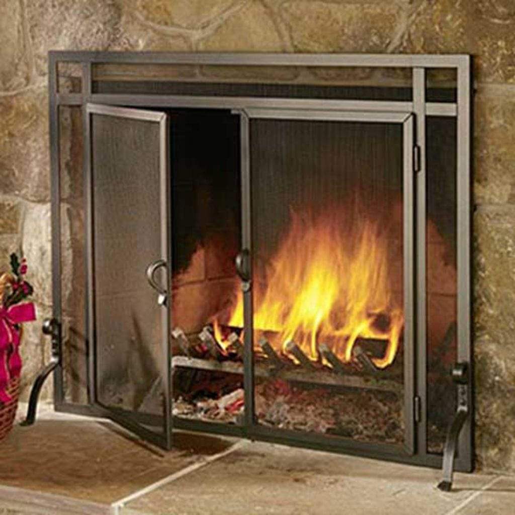 Pilgrim - FGND Forged Iron Fireplace Screen Door